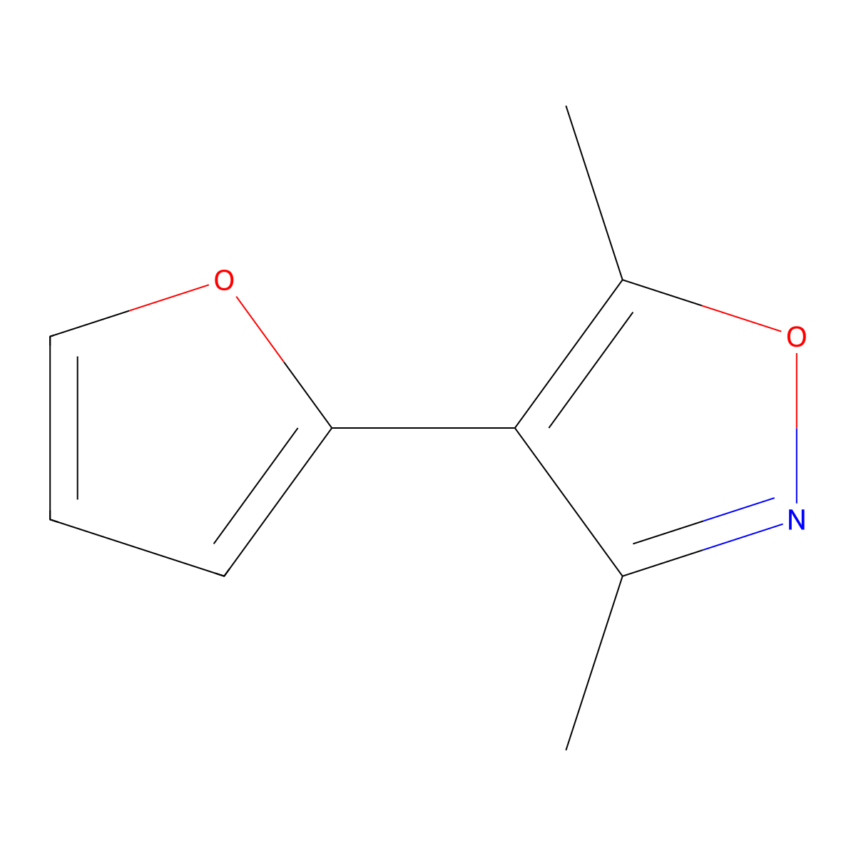 4-(Furan-2-yl)-3,5-dimethylisoxazole molecular structure, CAS 211096-32-1