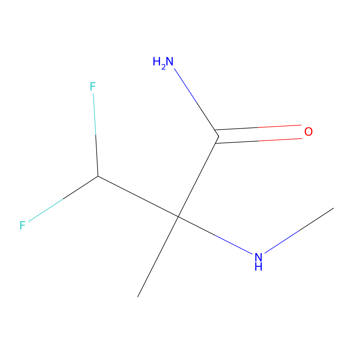 3,3-Difluoro-2-methyl-2-(methylamino)propanamide molecular structure, CAS 2110991-92-7