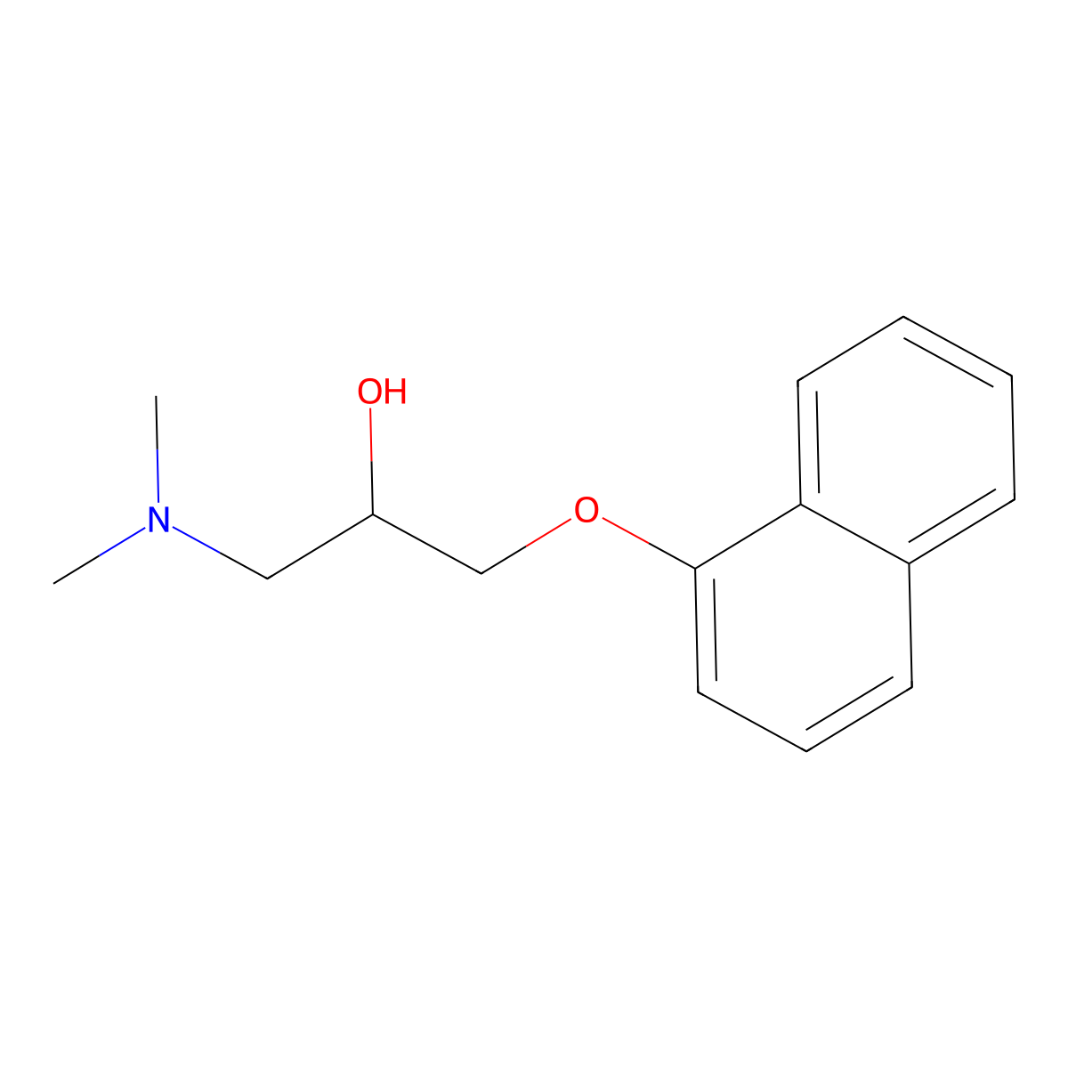 2-Propanol, 1-(dimethylamino)-3-(1-naphthalenyloxy)- molecular structure, CAS 2111-26-4
