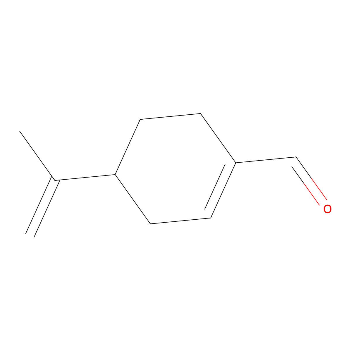 Perillaldehyde molecular structure, CAS 2111-75-3