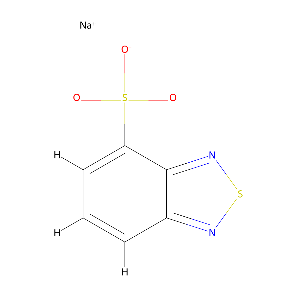 Sodium benzo[c][1,2,5]thiadiazole-4-sulfonate molecular structure, CAS 21110-86-1