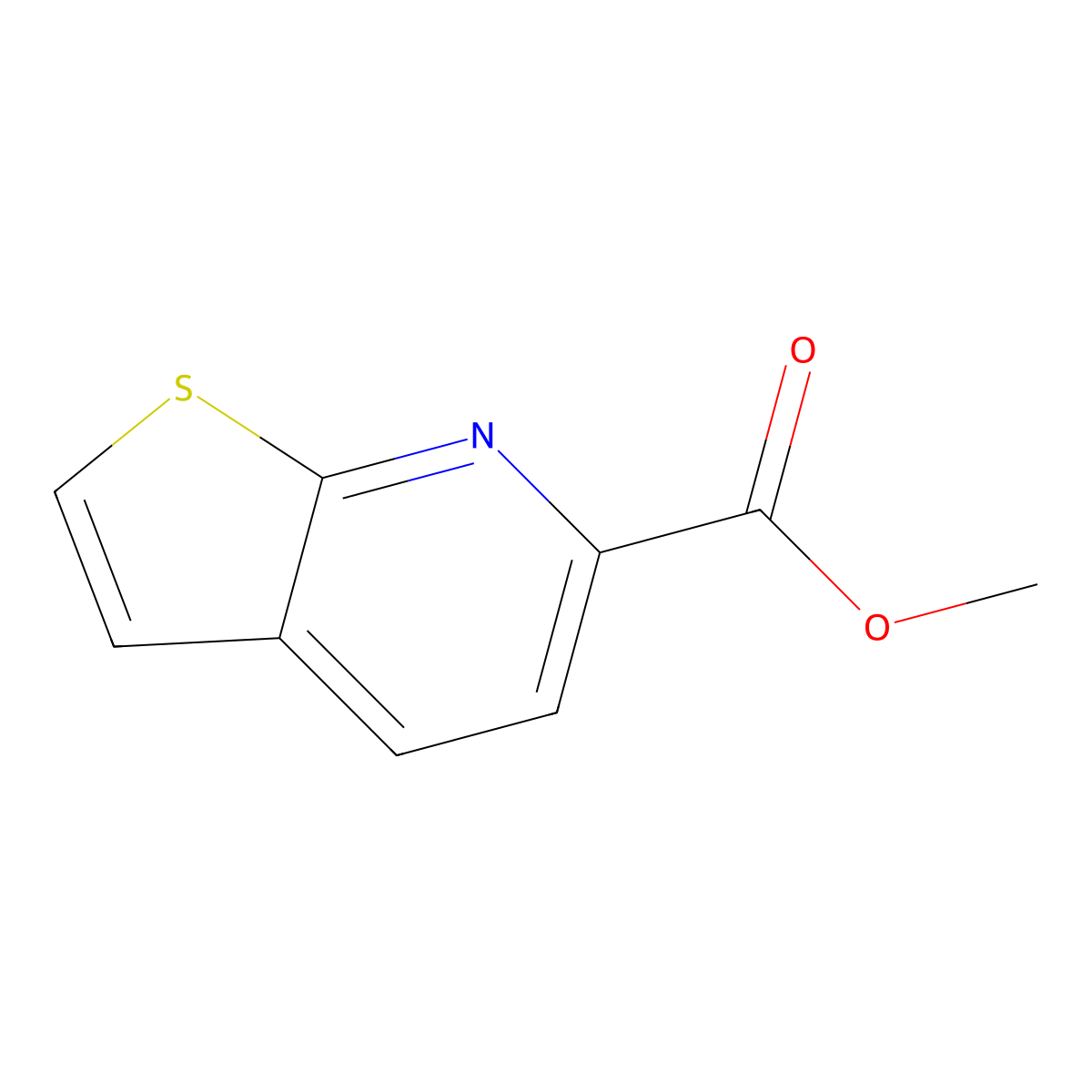 Methyl thieno[2,3-b]pyridine-6-carboxylate molecular structure, CAS 2111053-40-6