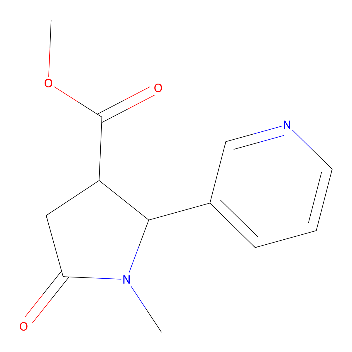 Methyl 1-methyl-5-oxo-2-(pyridin-3-YL)pyrrolidine-3-carboxylate molecular structure, CAS 2111078-54-5