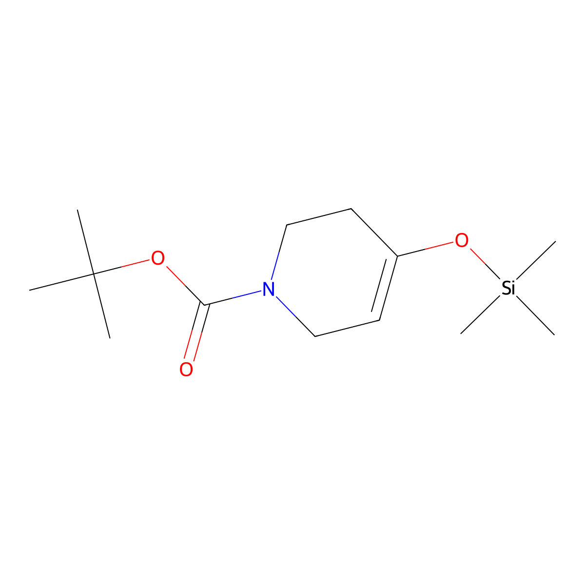 tert-Butyl 4-((trimethylsilyl)oxy)-5,6-dihydropyridine-1(2H)-carboxylate molecular structure, CAS 211108-48-4