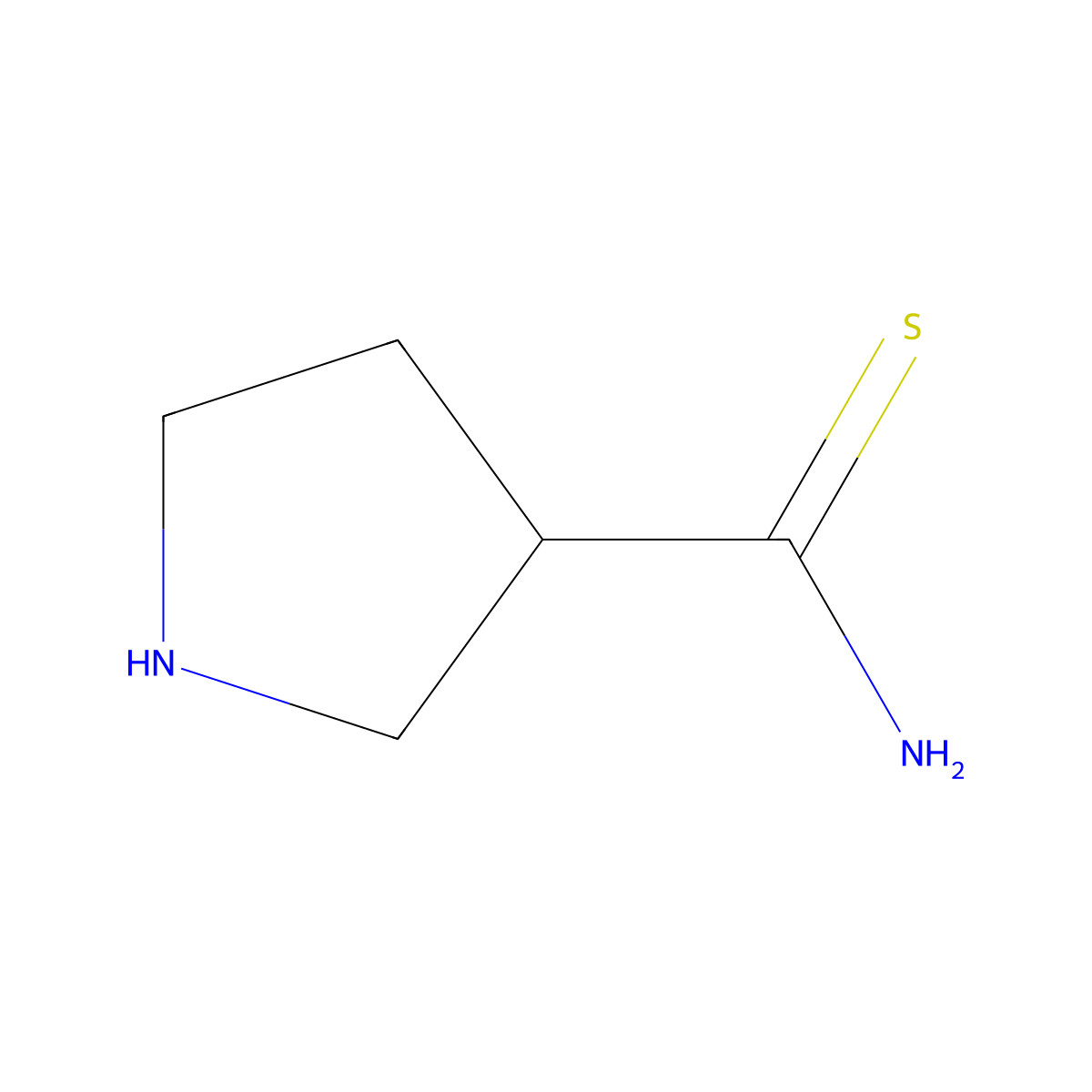 Pyrrolidine-3-carbothioamide molecular structure, CAS 2111097-09-5