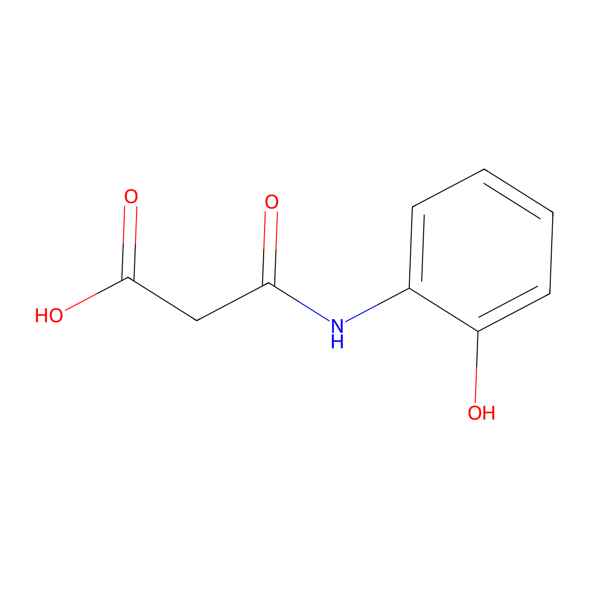 3-(2-Hydroxyanilino)-3-oxopropanoic acid molecular structure, CAS 211111-51-2