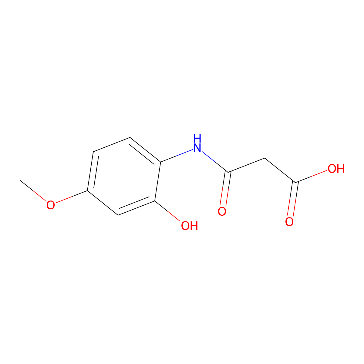 3-((2-Hydroxy-4-methoxyphenyl)amino)-3-oxopropanoic acid molecular structure, CAS 211111-53-4