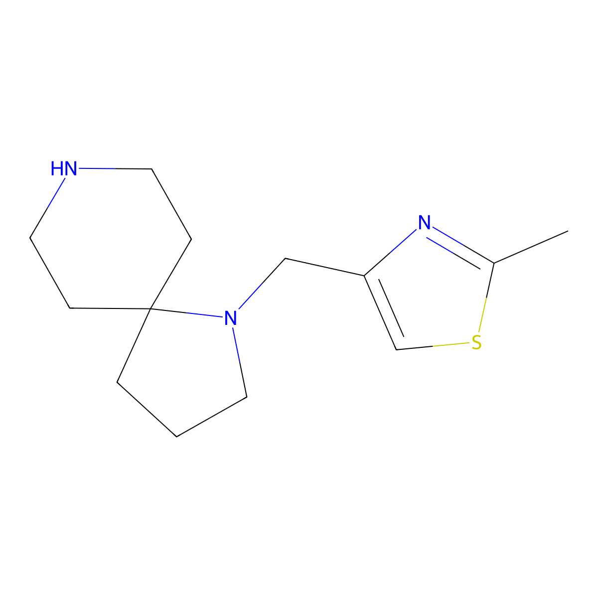 4-(1,8-Diazaspiro[4.5]Decan-1-Ylmethyl)-2-Methylthiazole molecular structure, CAS 2111129-24-7