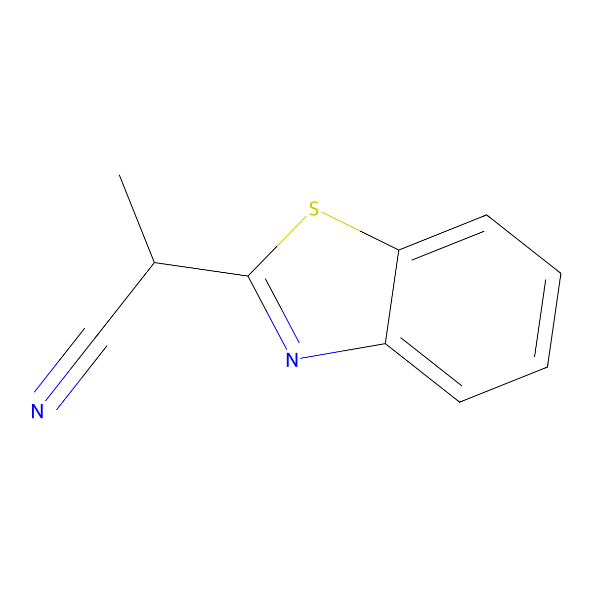2-(1,3-Benzothiazol-2-yl)propanenitrile molecular structure, CAS 2111159-40-9