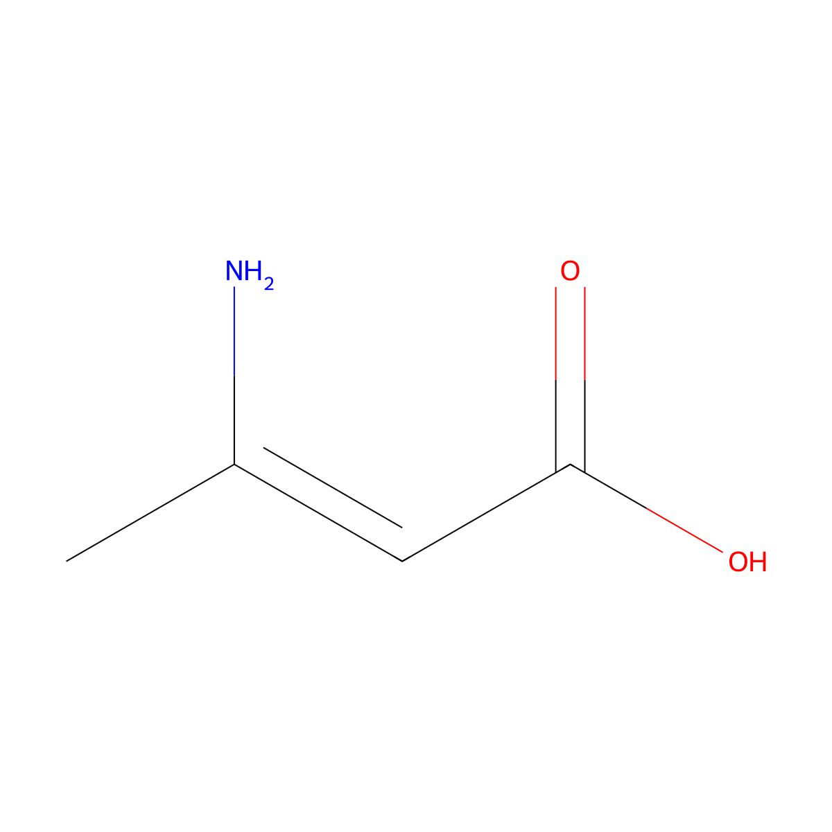 3-Aminobut-2-enoic acid molecular structure, CAS 21112-45-8