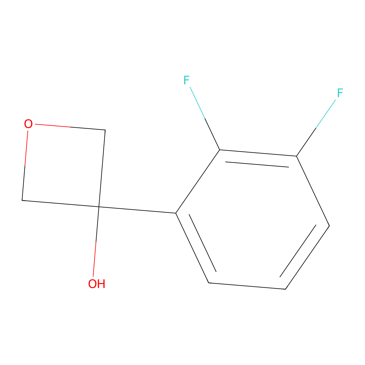 3-(2,3-Difluorophenyl)-3-oxetanol molecular structure, CAS 2111218-20-1