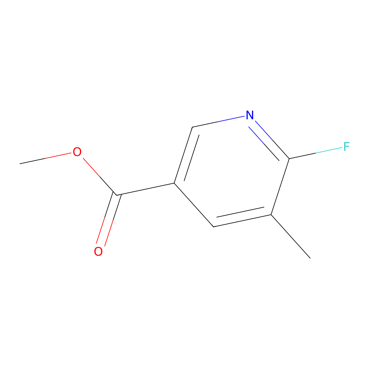 Methyl 6-fluoro-5-methylpyridine-3-carboxylate molecular structure, CAS 211122-38-2