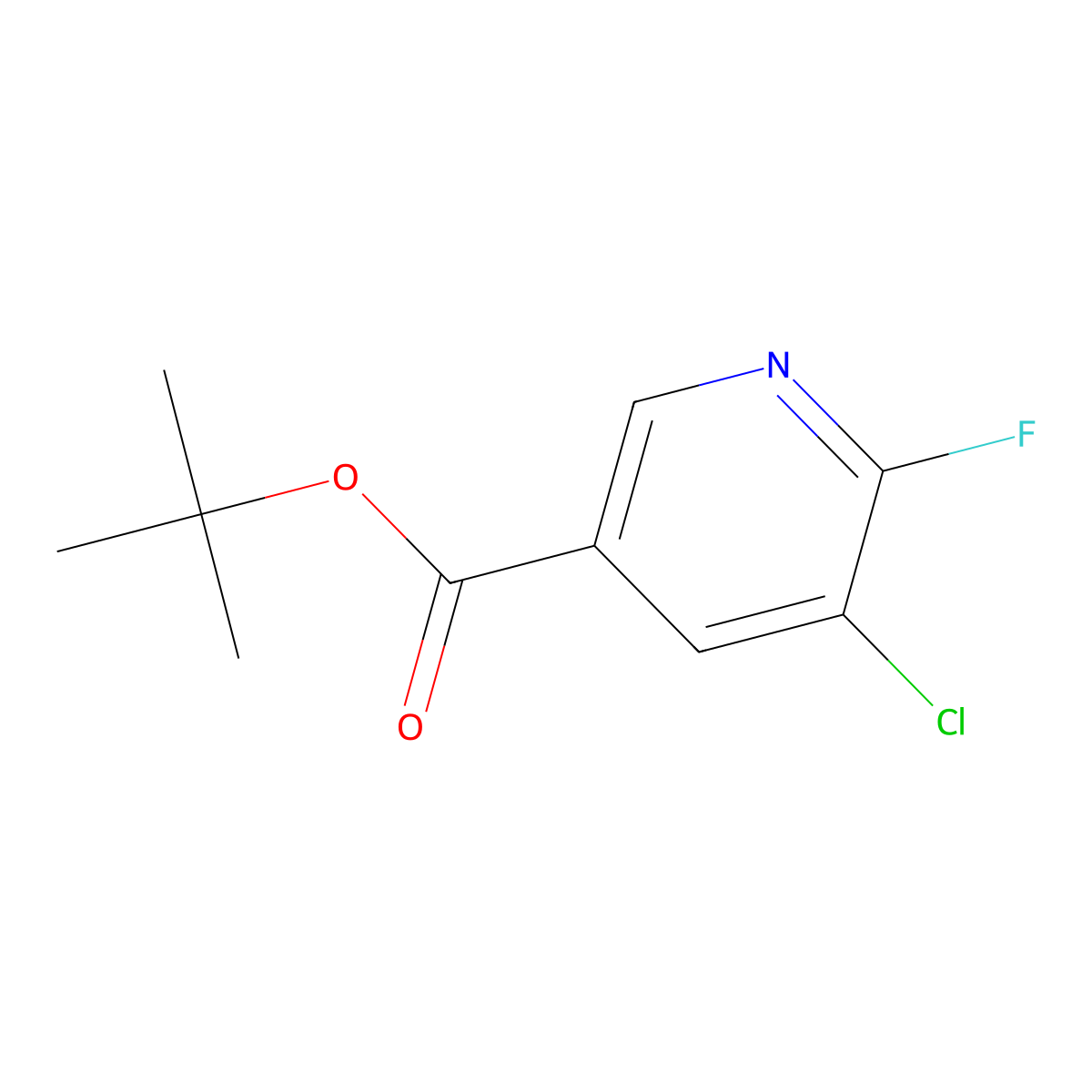 tert-Butyl 5-chloro-6-fluoronicotinate molecular structure, CAS 211122-62-2