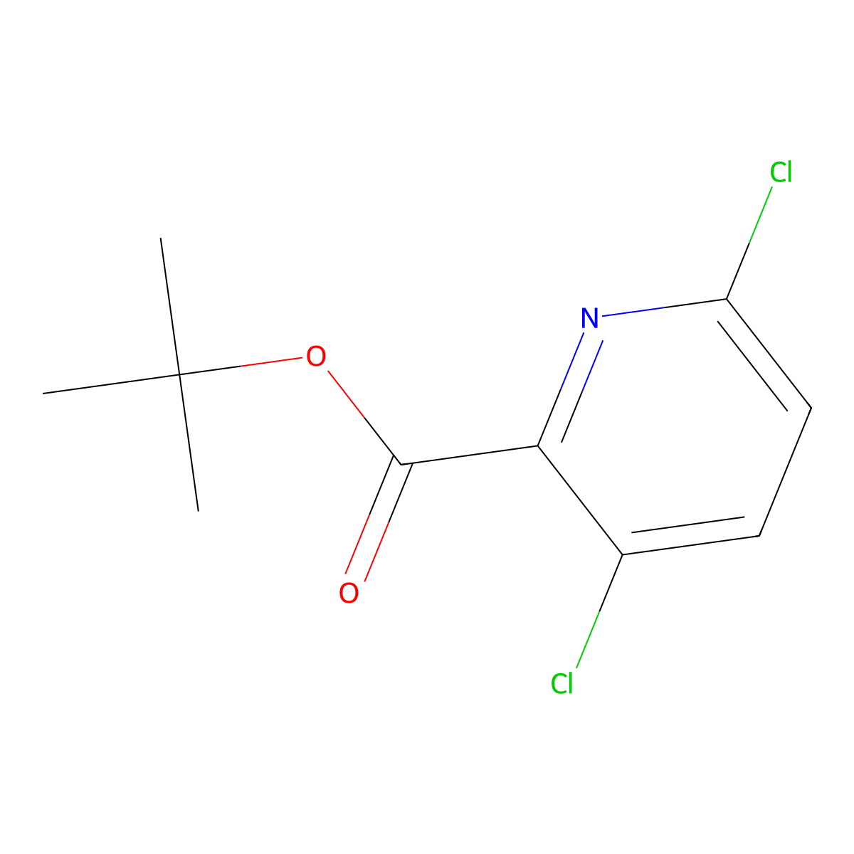 Tert-butyl 3,6-dichloropyridine-2-carboxylate molecular structure, CAS 211122-64-4