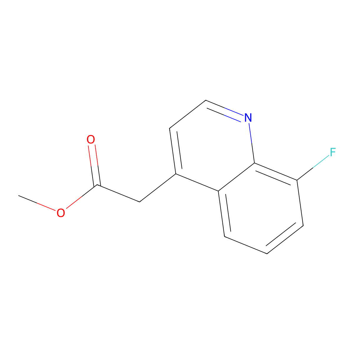 Methyl2-(8-fluoroquinolin-4-yl)acetate molecular structure, CAS 2111291-74-6