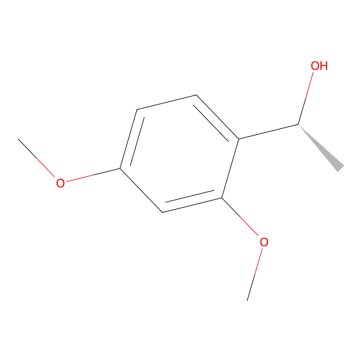 (1R)-1-(2,4-dimethoxyphenyl)ethan-1-ol molecular structure, CAS 211134-20-2