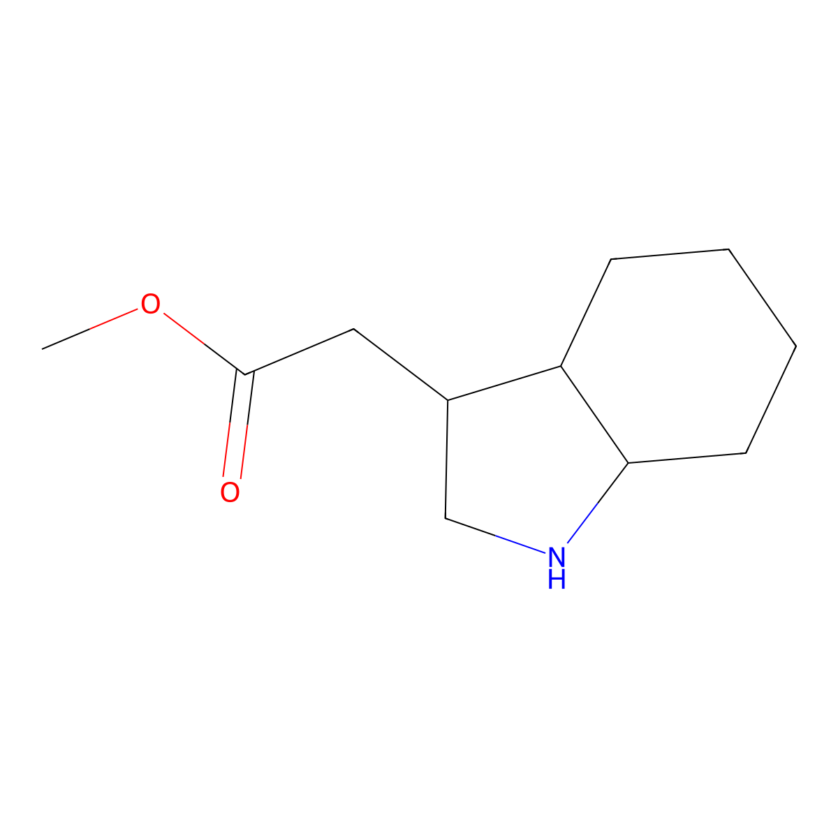 methyl 2-(octahydro-1H-indol-3-yl)acetate molecular structure, CAS 2111346-80-4