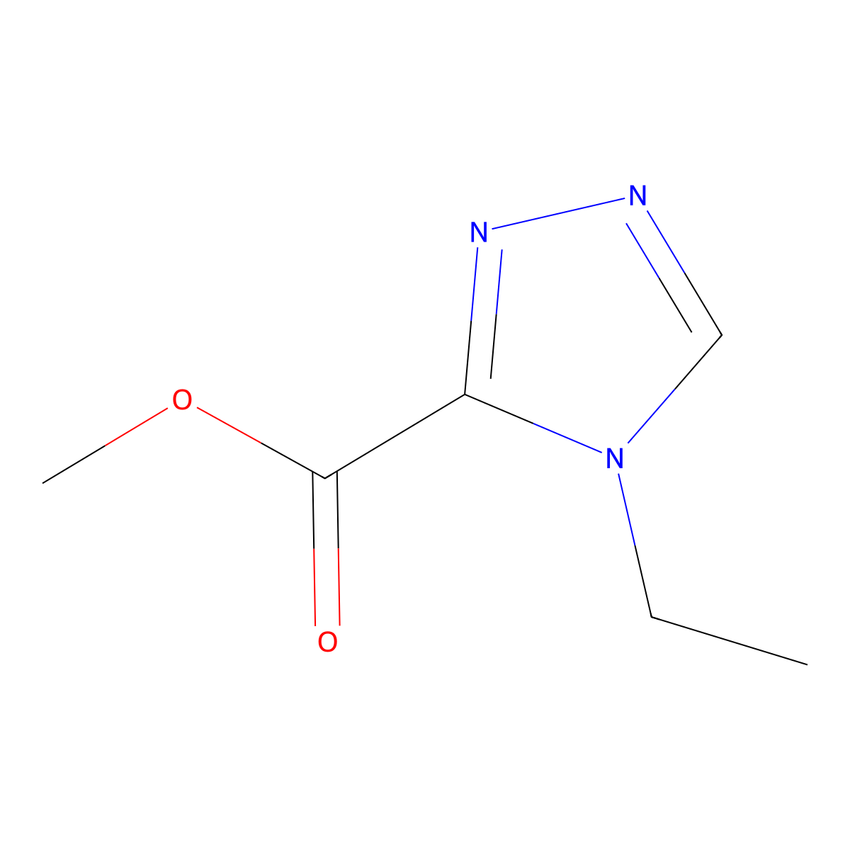 methyl 4-ethyl-4H-1,2,4-triazole-3-carboxylate molecular structure, CAS 2111348-16-2