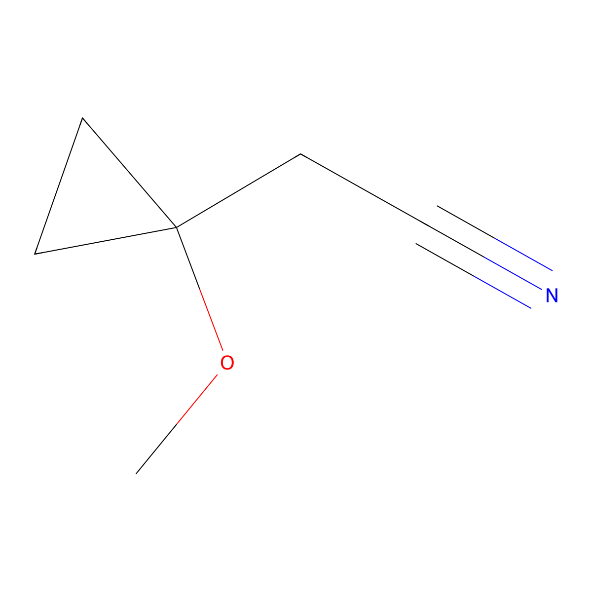 2-(1-Methoxycyclopropyl)acetonitrile molecular structure, CAS 2111348-24-2