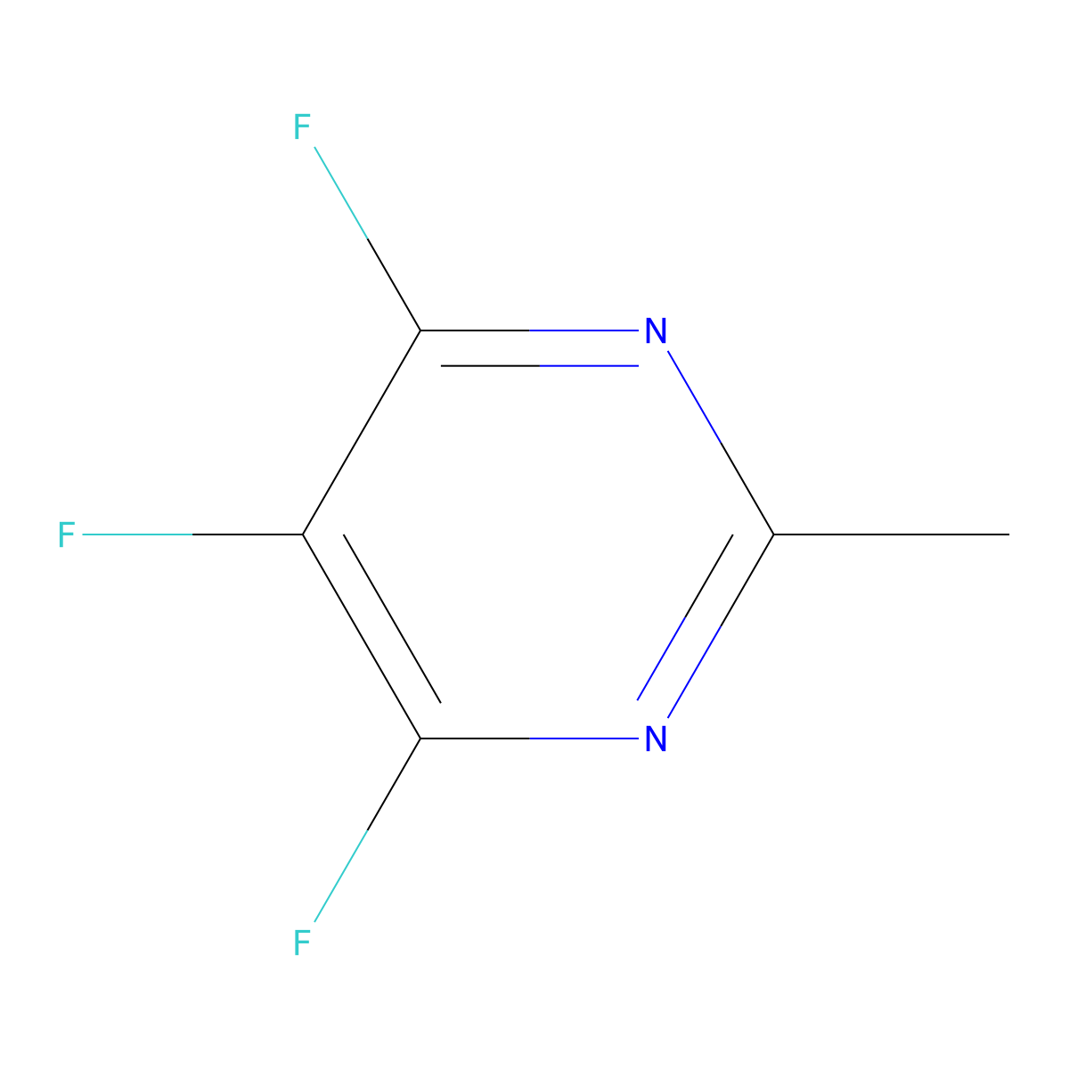 4,5,6-Trifluoro-2-methylpyrimidine molecular structure, CAS 2111355-10-1