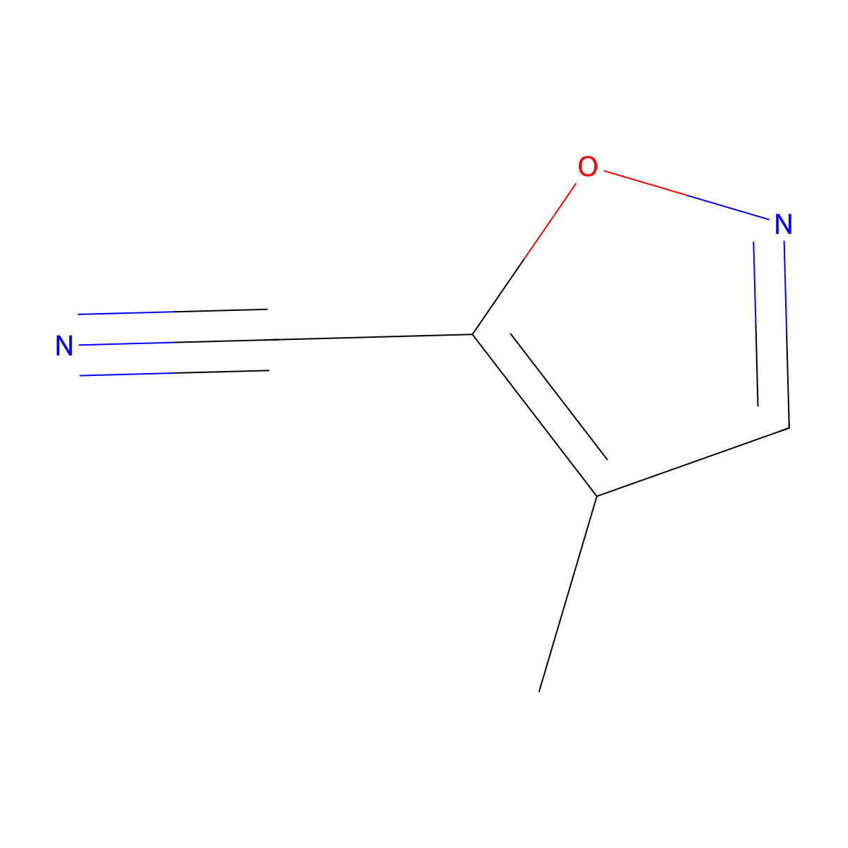 4-Methyl-1,2-oxazole-5-carbonitrile molecular structure, CAS 2111388-10-2