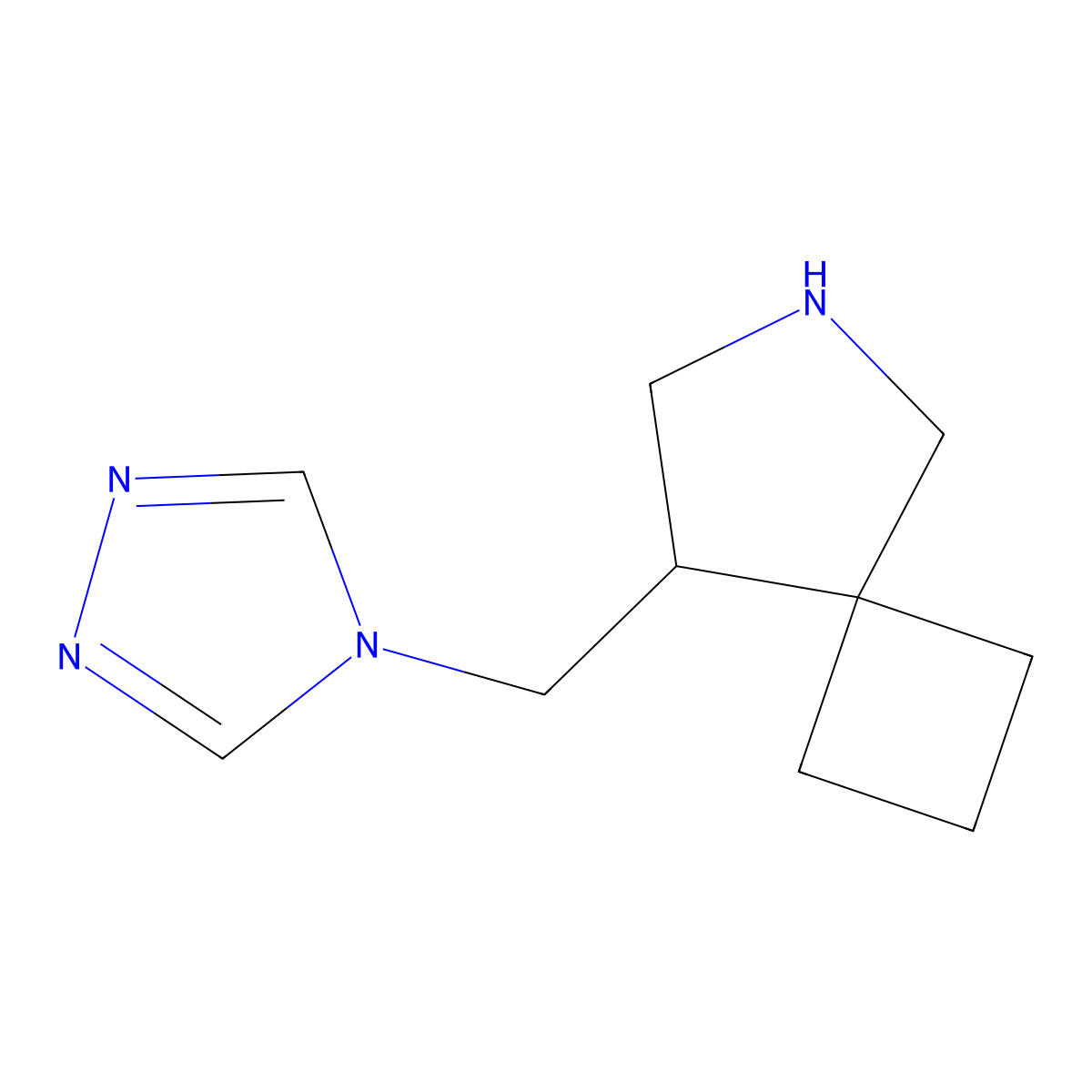 8-[(4H-1,2,4-triazol-4-yl)methyl]-6-azaspiro[3.4]octane molecular structure, CAS 2111410-00-3