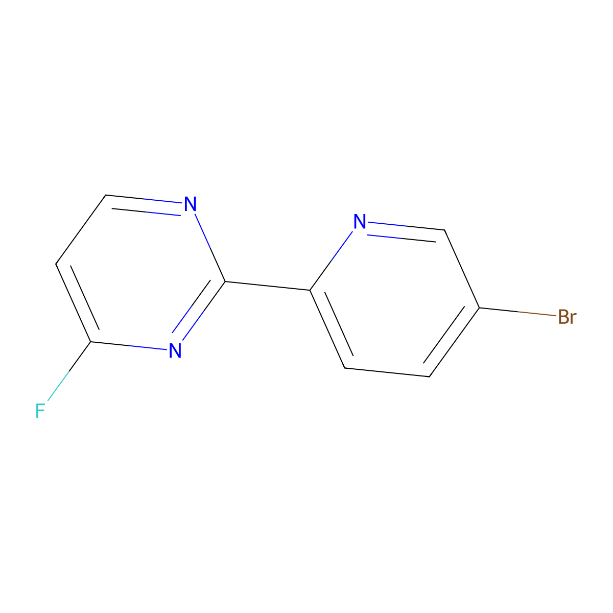 2-(5-Bromopyridin-2-yl)-4-fluoropyrimidine molecular structure, CAS 2111411-93-7