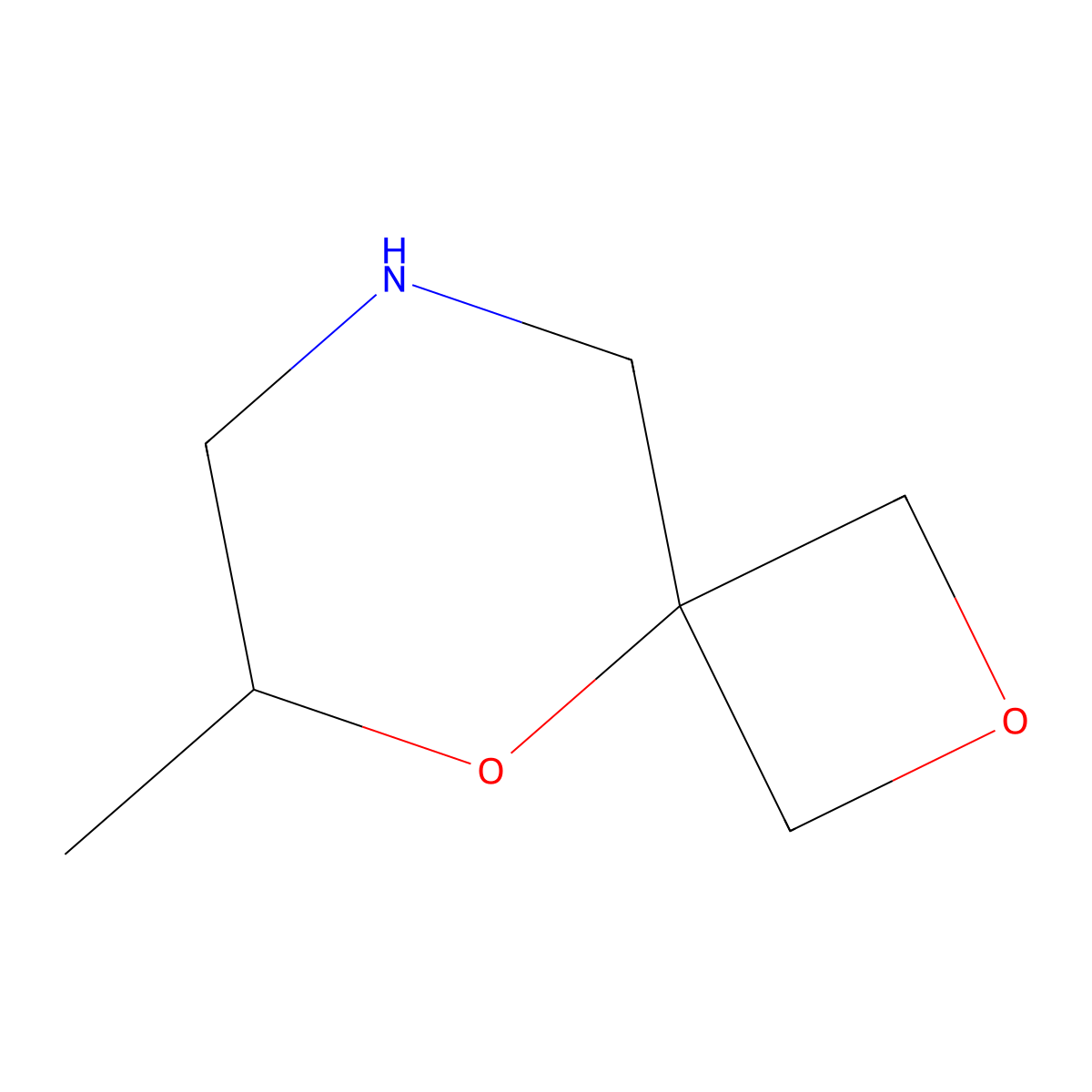 6-Methyl-2,5-dioxa-8-azaspiro[3.5]nonane molecular structure, CAS 2111460-44-5