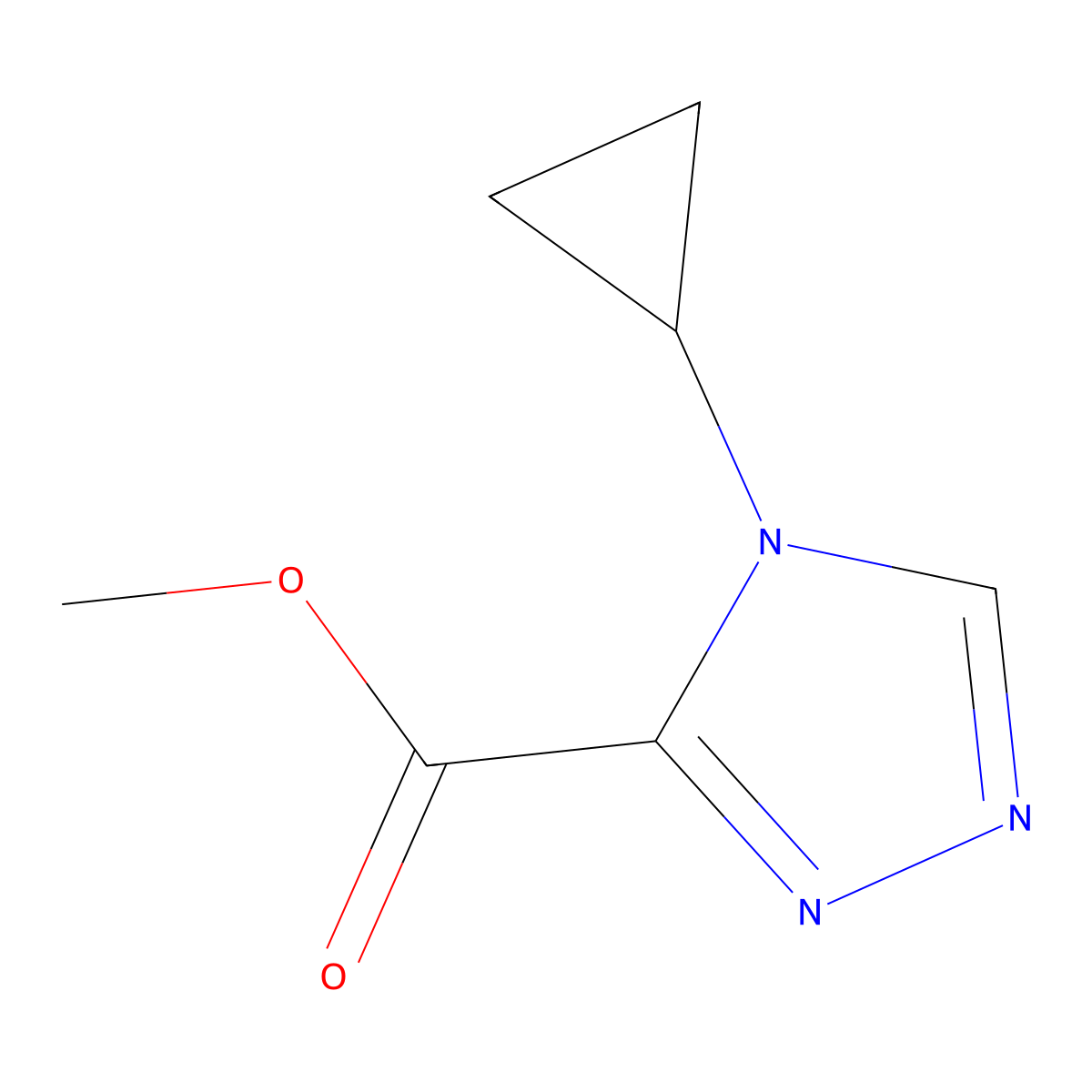 Methyl 4-Cyclopropyl-4H-1,2,4-triazole-3-carboxylate molecular structure, CAS 2111475-95-5