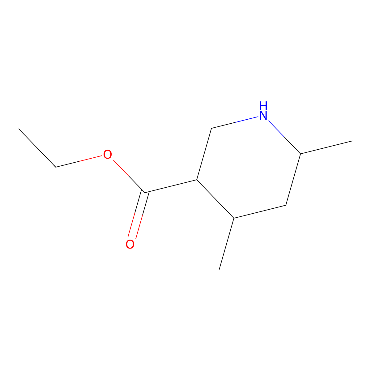 Ethyl 4,6-dimethylpiperidine-3-carboxylate molecular structure, CAS 2111541-56-9