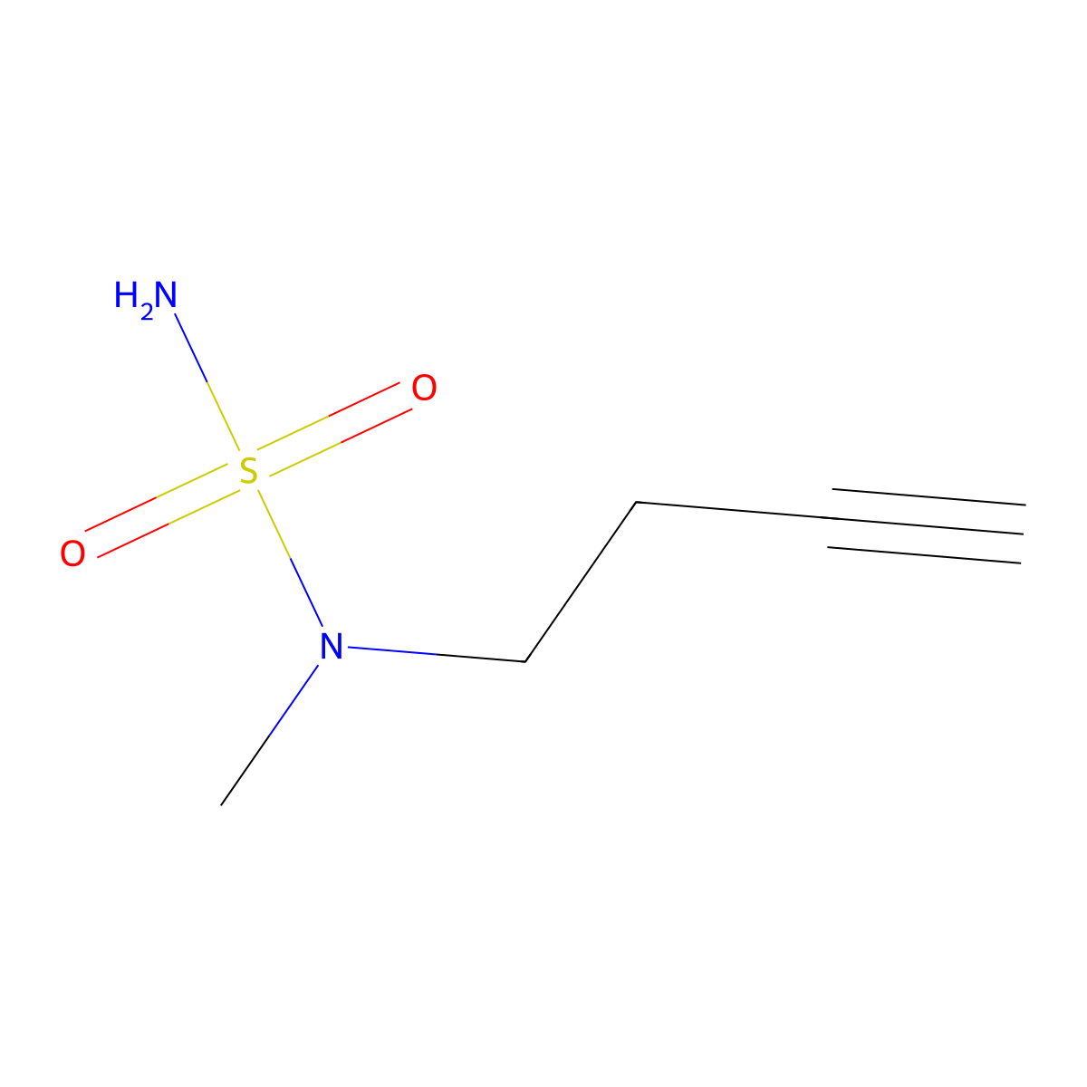 [(But-3-yn-1-yl)(methyl)sulfamoyl]amine molecular structure, CAS 2111545-85-6