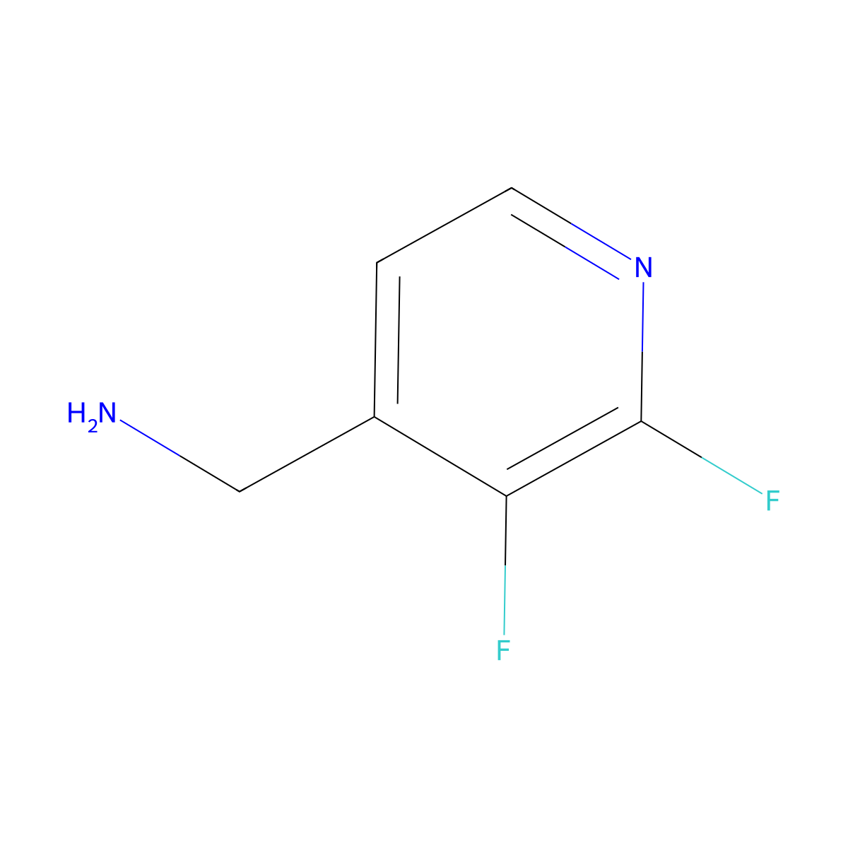 (2,3-Difluoropyridin-4-yl)methanamine molecular structure, CAS 2111547-83-0