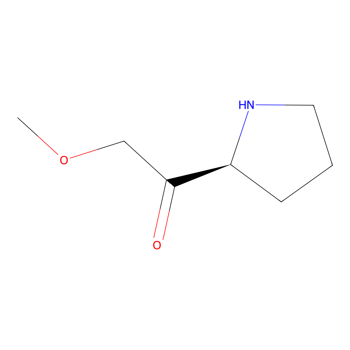 2-methoxy-1-[(2S)-pyrrolidin-2-yl]ethan-1-one molecular structure, CAS 2111622-21-8