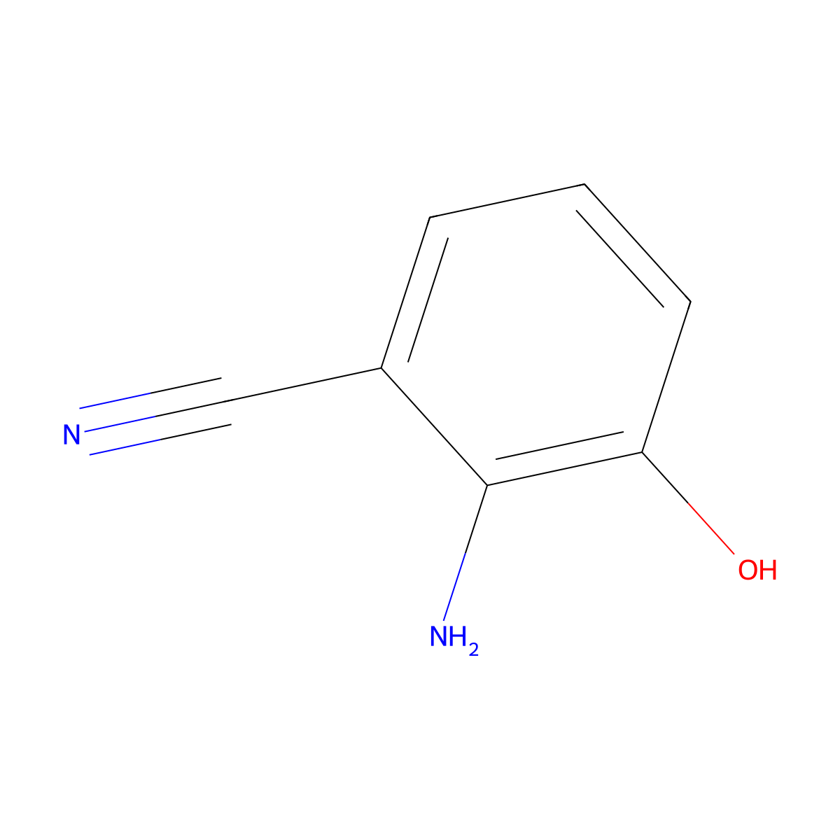 2-Amino-3-hydroxybenzonitrile molecular structure, CAS 211172-52-0