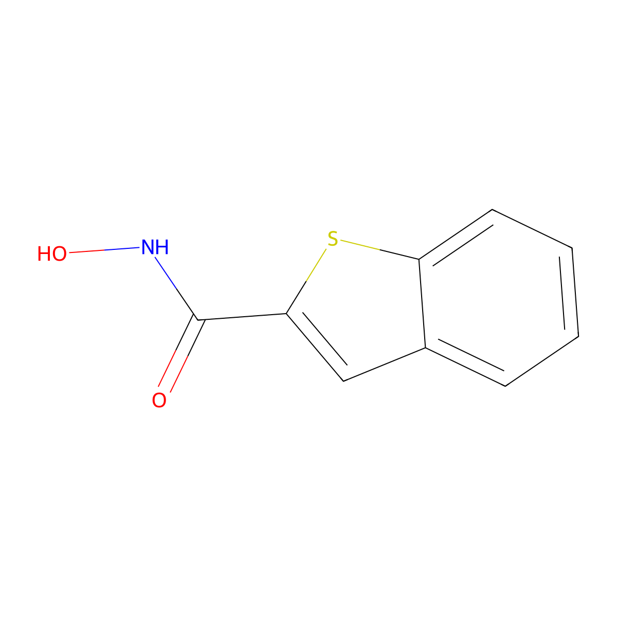 N-hydroxybenzo(b)thiophene-2-carboxamide molecular structure, CAS 211172-97-3