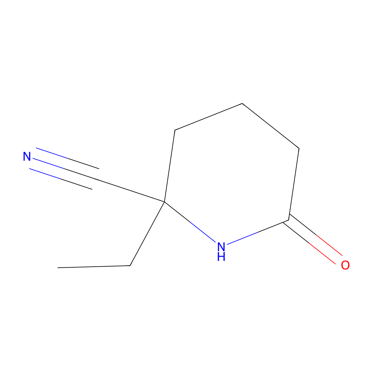 2-Ethyl-6-oxopiperidine-2-carbonitrile molecular structure, CAS 2111733-28-7
