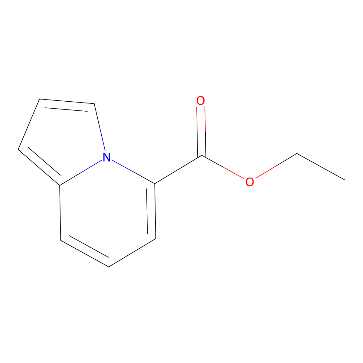 Ethyl indolizine-5-carboxylate molecular structure, CAS 2111733-90-3