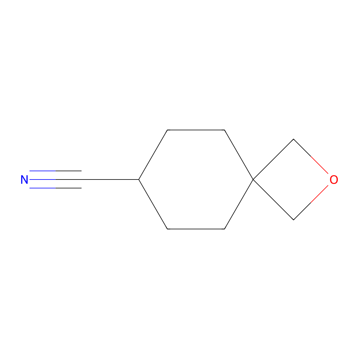 2-Oxaspiro[3.5]nonane-7-carbonitrile molecular structure, CAS 2111788-73-7