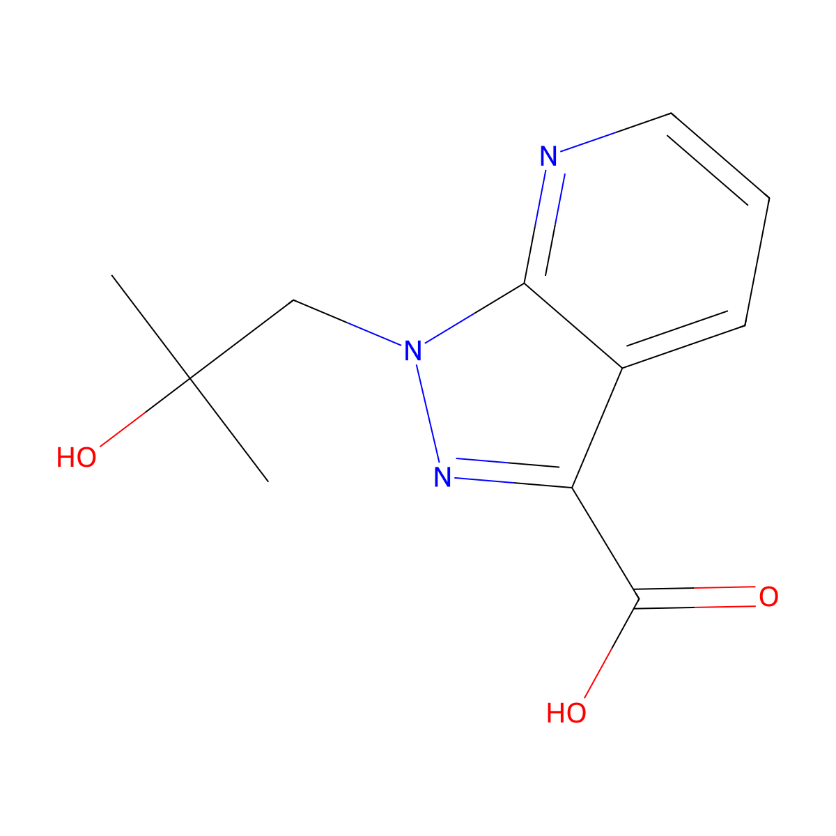 1-(2-Hydroxy-2-methylpropyl)-1H-pyrazolo[3,4-B]pyridine-3-carboxylic acid molecular structure, CAS 2111794-45-5
