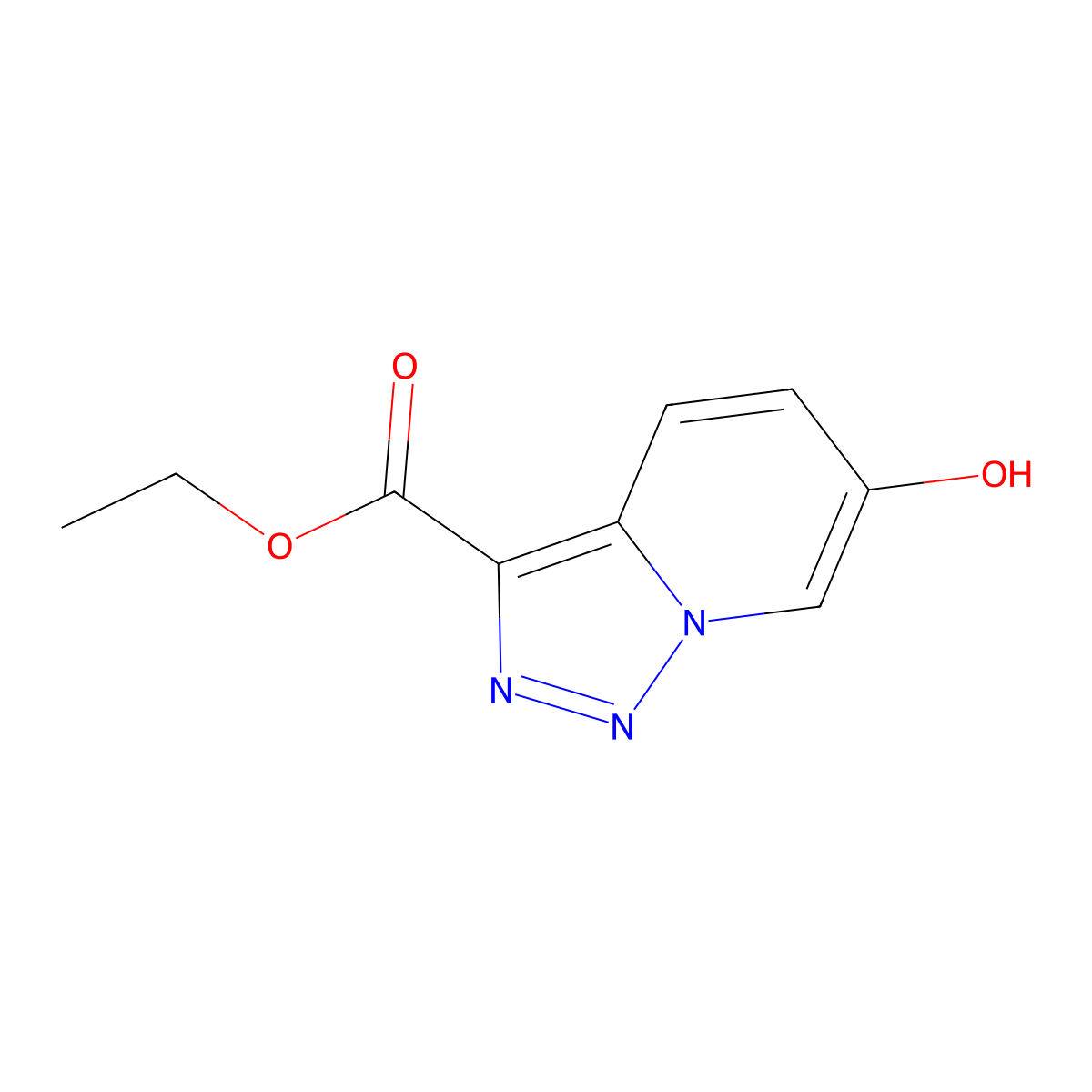 Ethyl 6-hydroxy-[1,2,3]triazolo[1,5-A]pyridine-3-carboxylate molecular structure, CAS 2111795-41-4