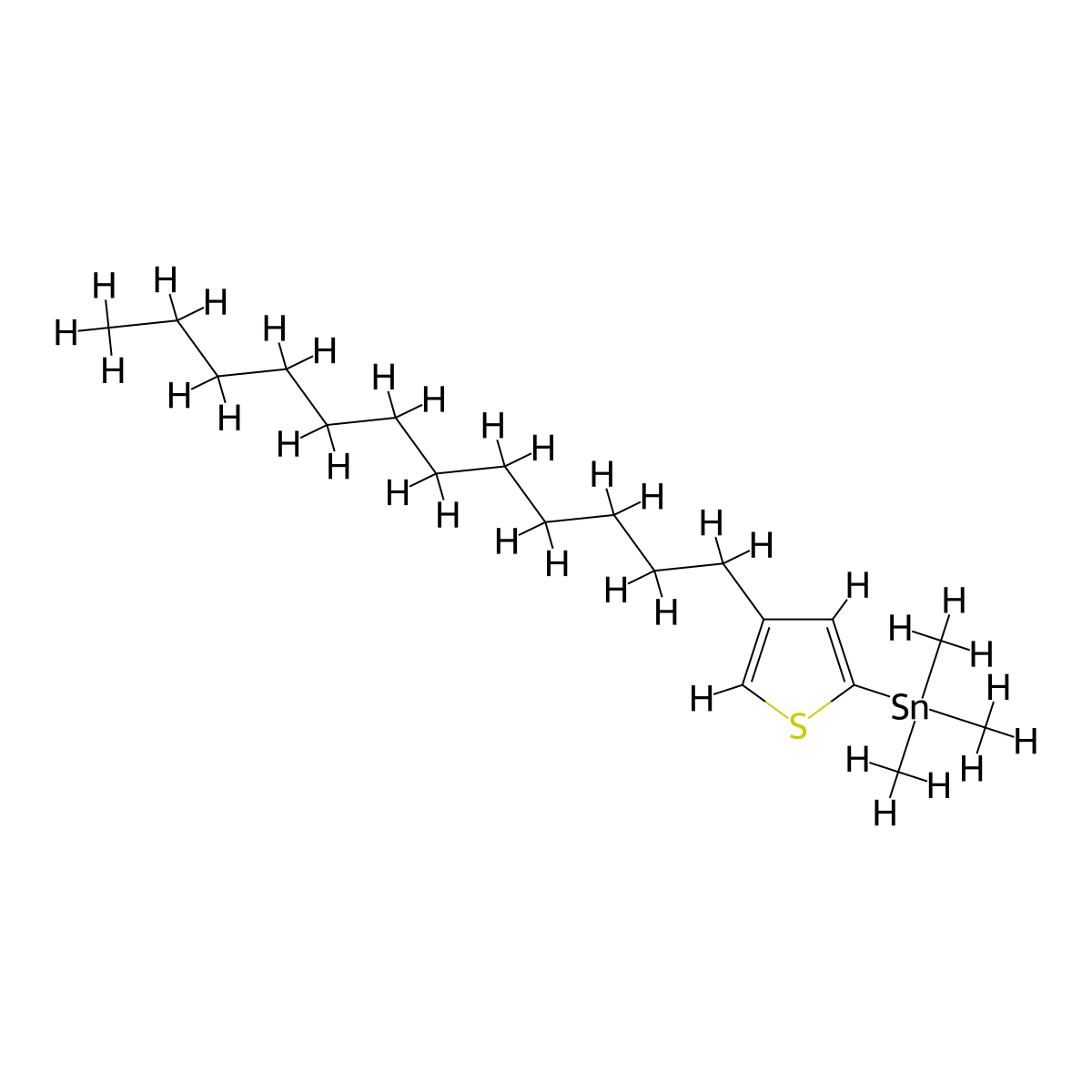 (4-Dodecyl-2-thienyl)trimethylstannane molecular structure, CAS 211181-63-4