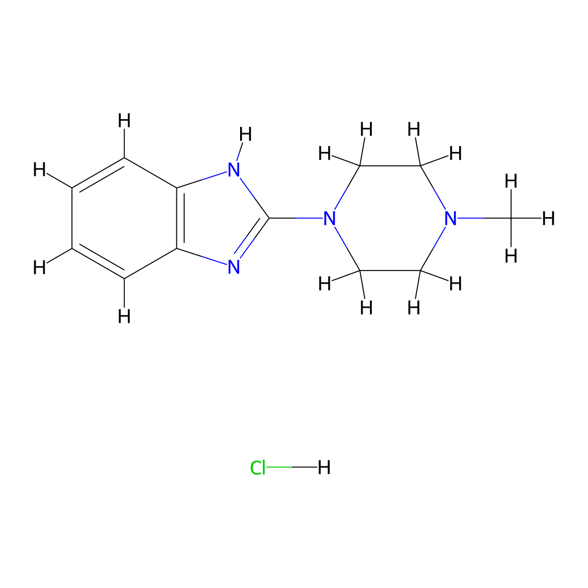 2-(4-Methyl-1-piperazinyl)-1H-Benzimidazole Hydrochloride molecular structure, CAS 2111833-43-1