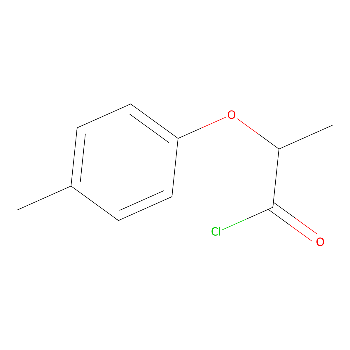 2-(4-Methylphenoxy)propanoyl chloride molecular structure, CAS 211184-90-6