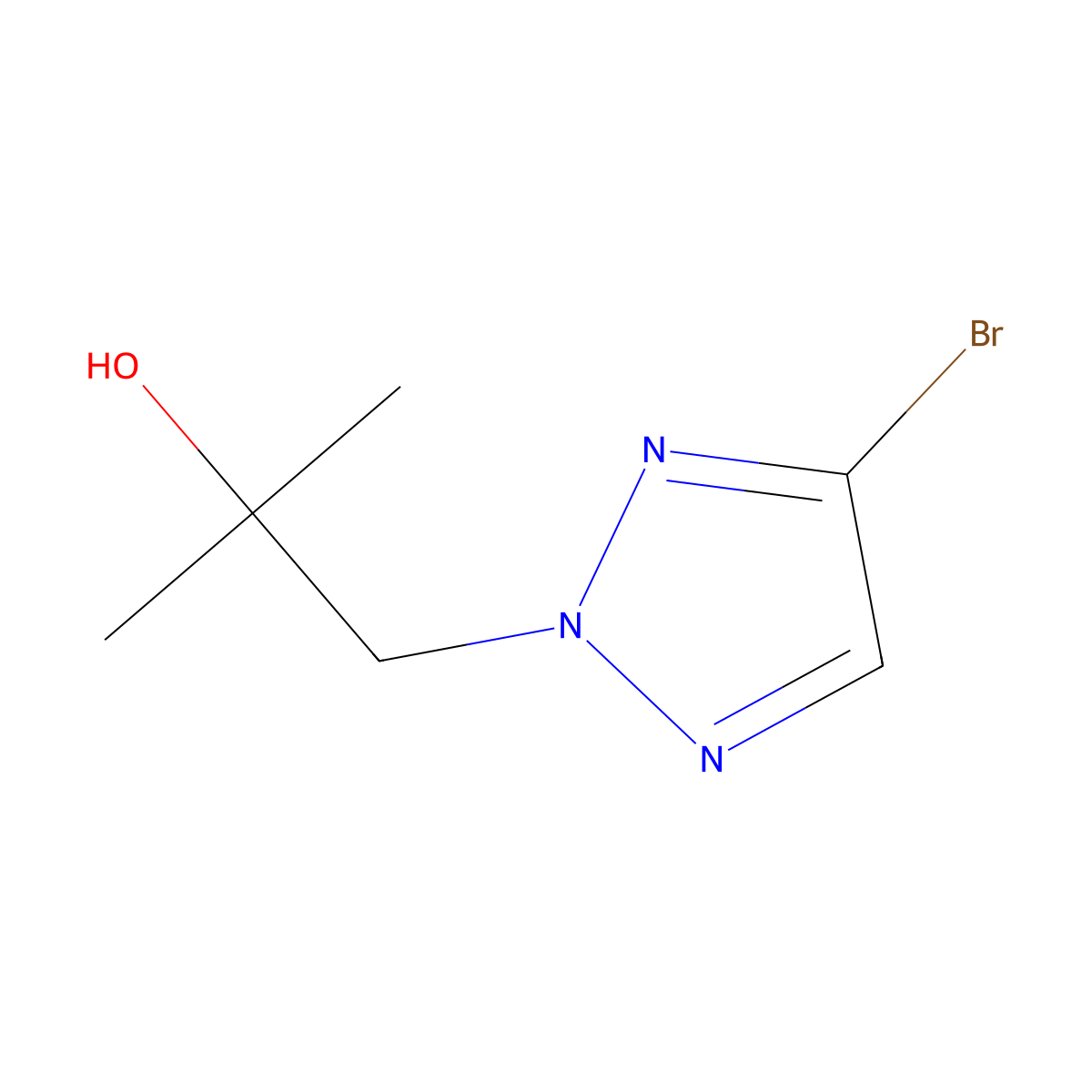 1-(4-Bromo-2H-1,2,3-triazol-2-YL)-2-methylpropan-2-OL molecular structure, CAS 2111849-07-9