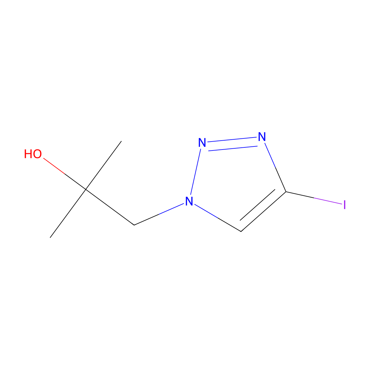 4-Iodo-alpha,alpha-dimethyl-1H-1,2,3-triazole-1-ethanol molecular structure, CAS 2111849-10-4