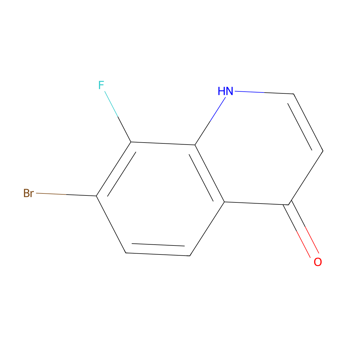 7-Bromo-8-fluoroquinolin-4-ol molecular structure, CAS 2111860-37-6
