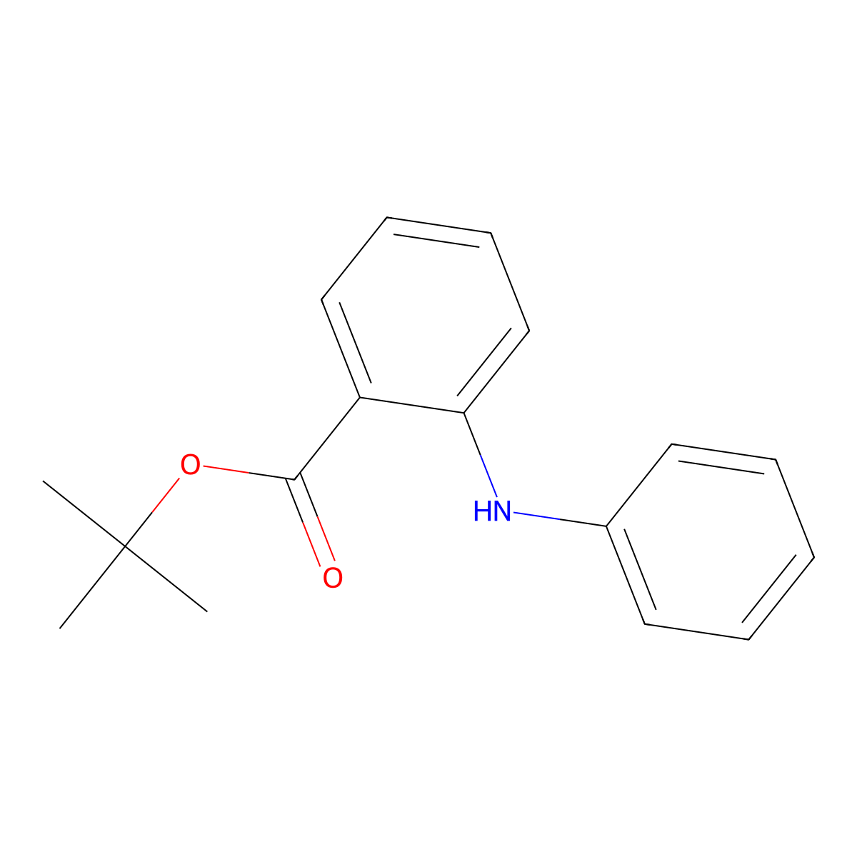 Tert-butyl 2-(phenylamino)benzoate molecular structure, CAS 21119-25-5