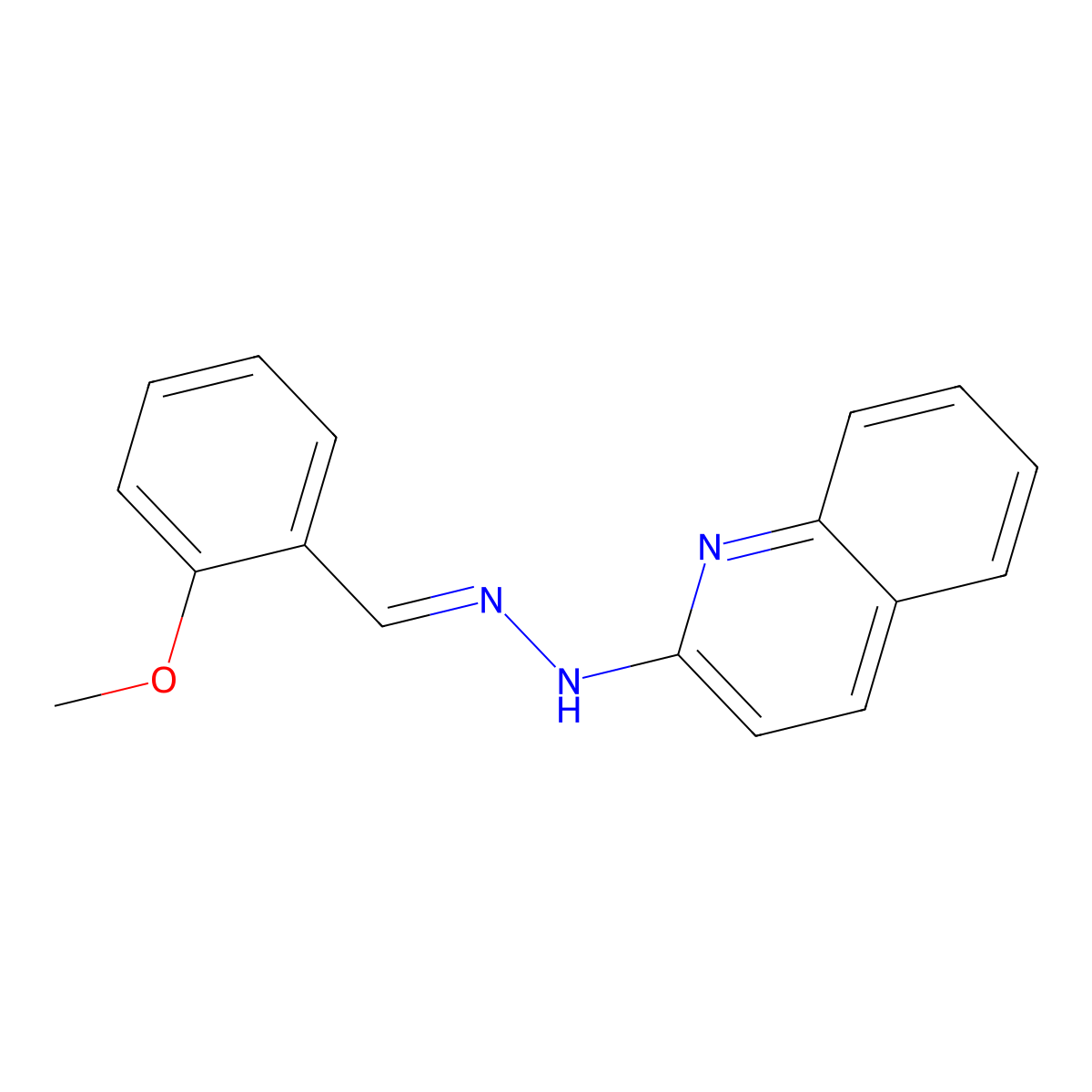 N-[(2-methoxyphenyl)methylideneamino]quinolin-2-amine molecular structure, CAS 21119-45-9