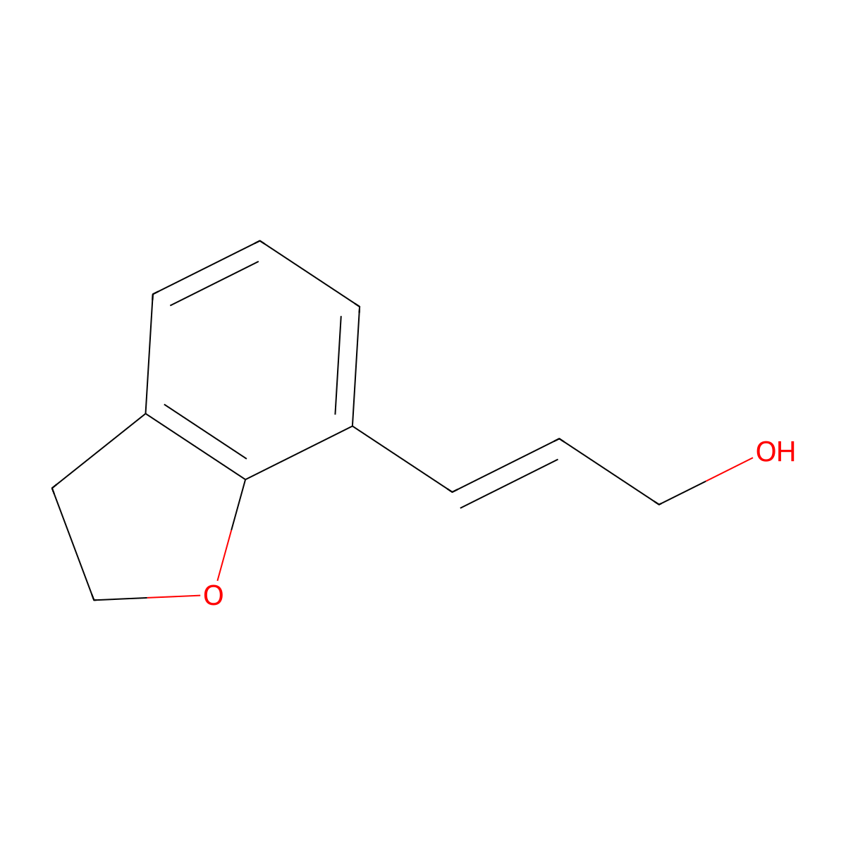 3-(2,3-Dihydro-1-benzofuran-7-yl)prop-2-en-1-ol molecular structure, CAS 2111926-83-9