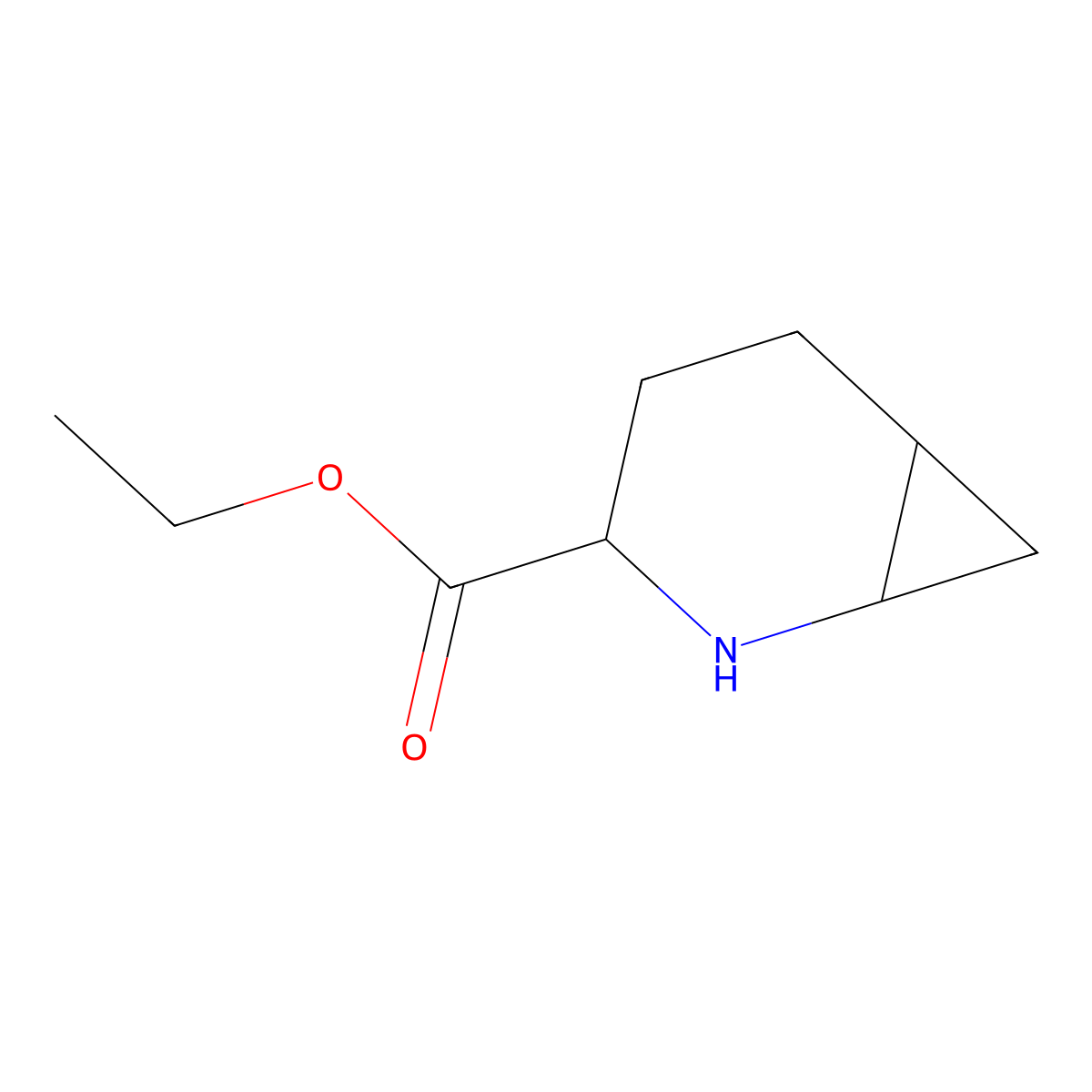 Ethyl 2-azabicyclo[4.1.0]heptane-3-carboxylate molecular structure, CAS 2111966-24-4
